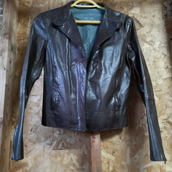 m0851 Leather Jacket Brown - Picture 1 of 6